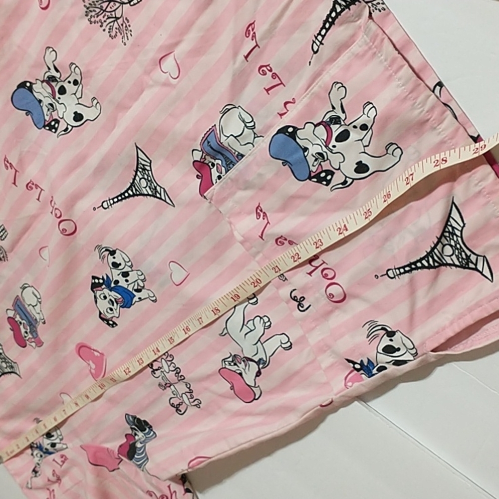 DISNEY 101 DALMATIANS/ "OOH LA LA" NURSE SCRUB Size LARGE - Picture 6 of 7